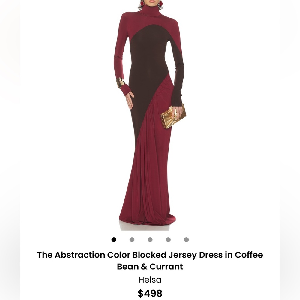HELSA Two-Tone Long Sleeve Dress - Black & Red
